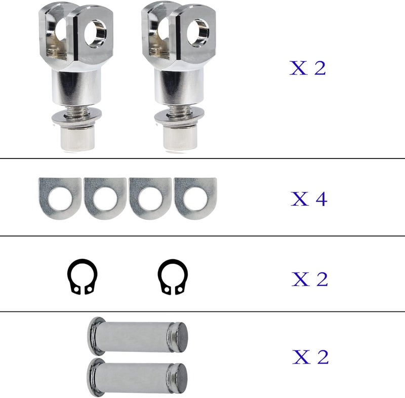 amavoler Motorcycle Foot Pegs Mount Supports Footrest Mounting Clevis Hardware Kit for Softail FXST Low Rider Sport Glide Dyna FXR FX(chrome) - Image 3